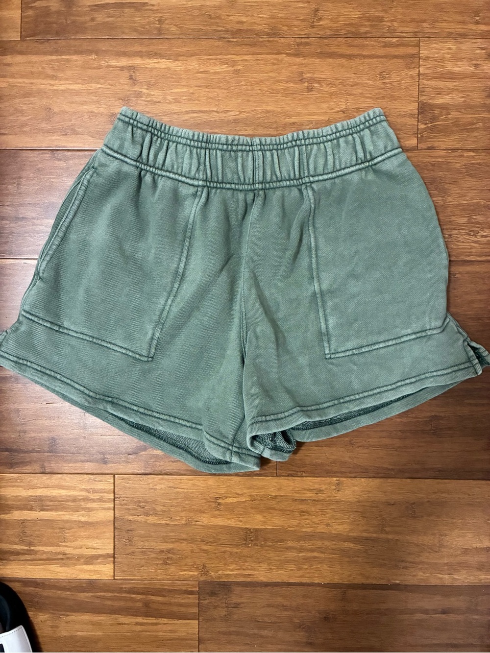 aerie Olive Knit Athletic Shorts